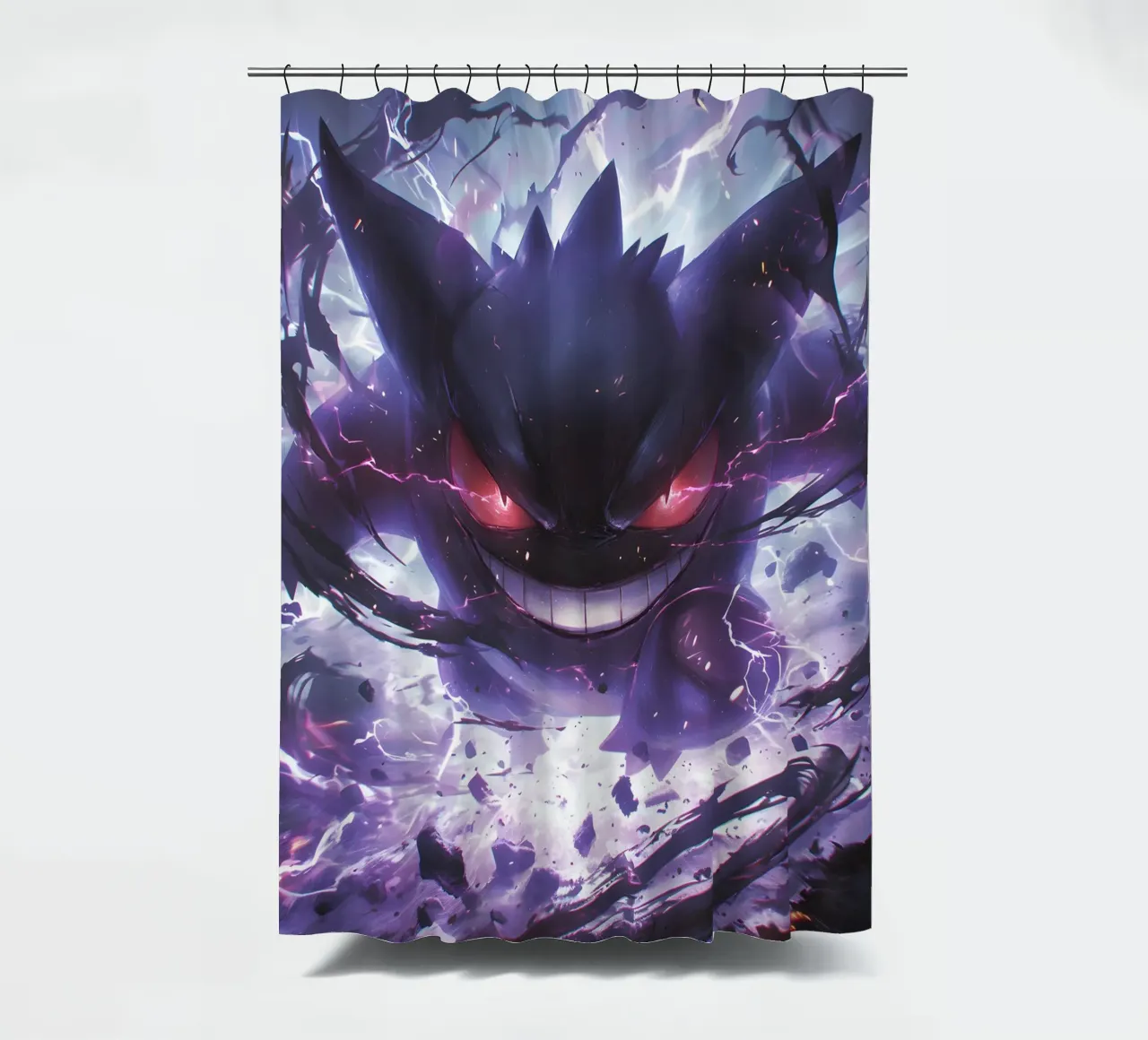 Gengar pokemon shower curtain by CreativeStudio