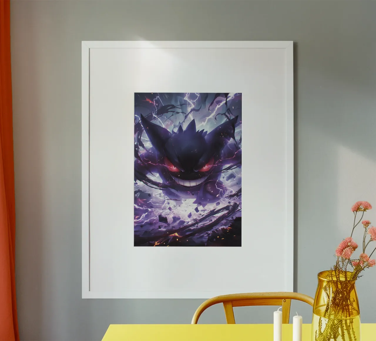 Gengar pokemon poster con telaio in legno da CreativeStudio