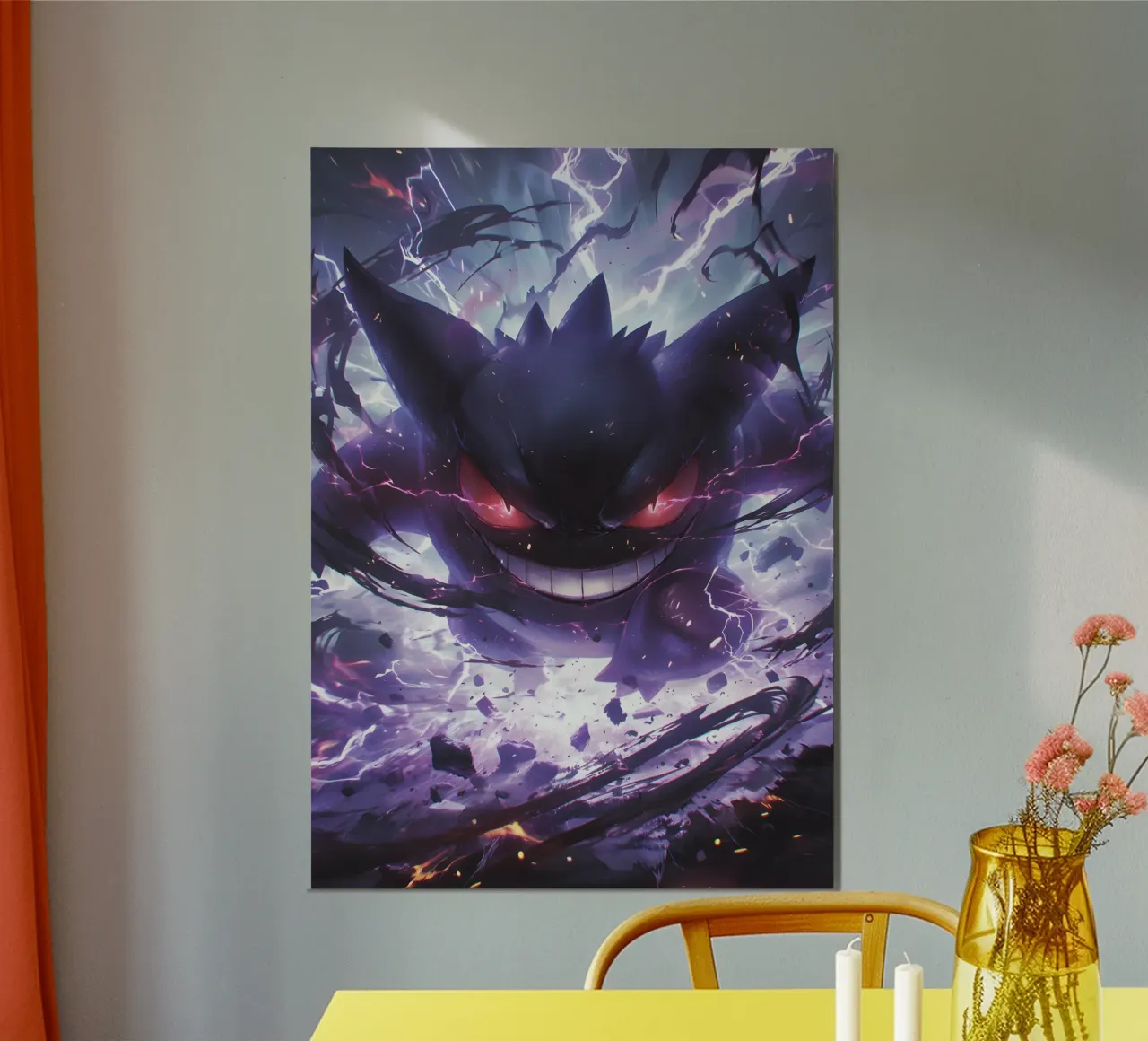Gengar pokemon poster con telaio in legno da CreativeStudio