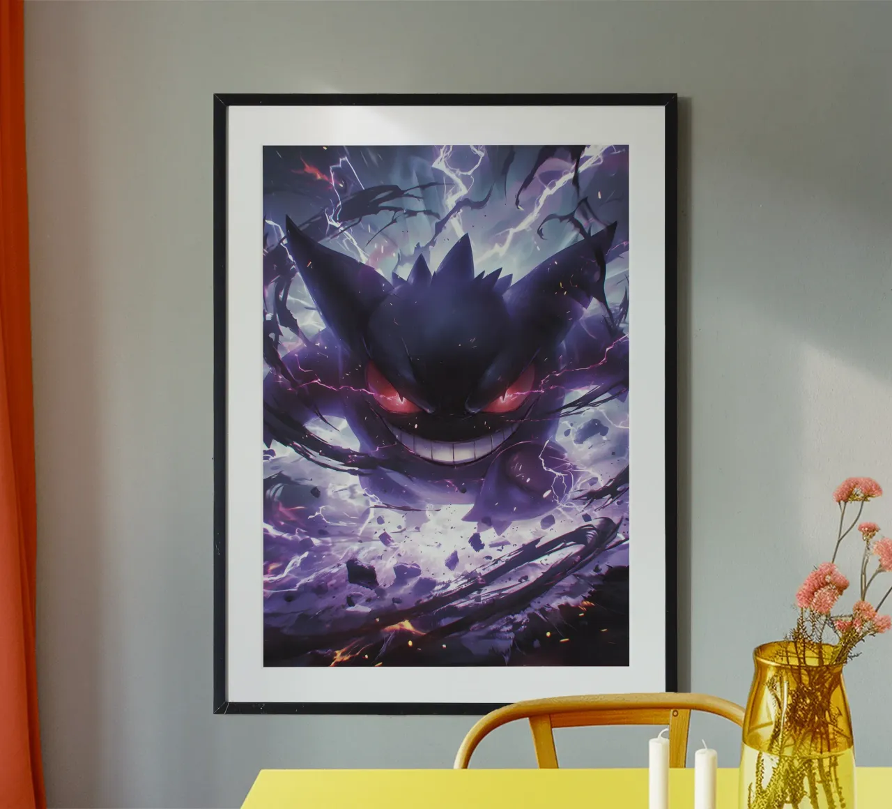 Gengar pokemon poster con telaio in legno da CreativeStudio