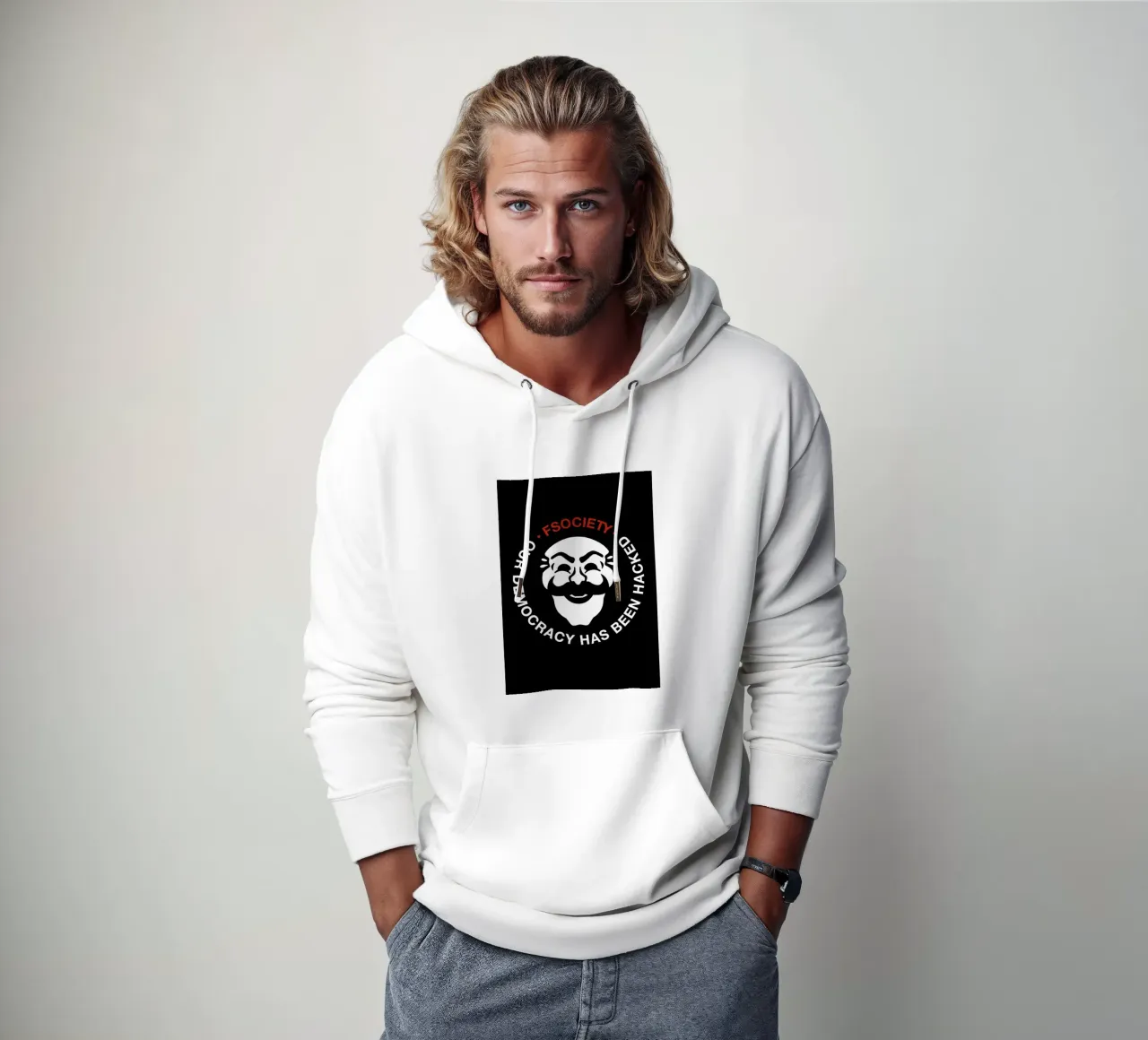 Fsociety Emblem felpa con cappuccio da nabakumov