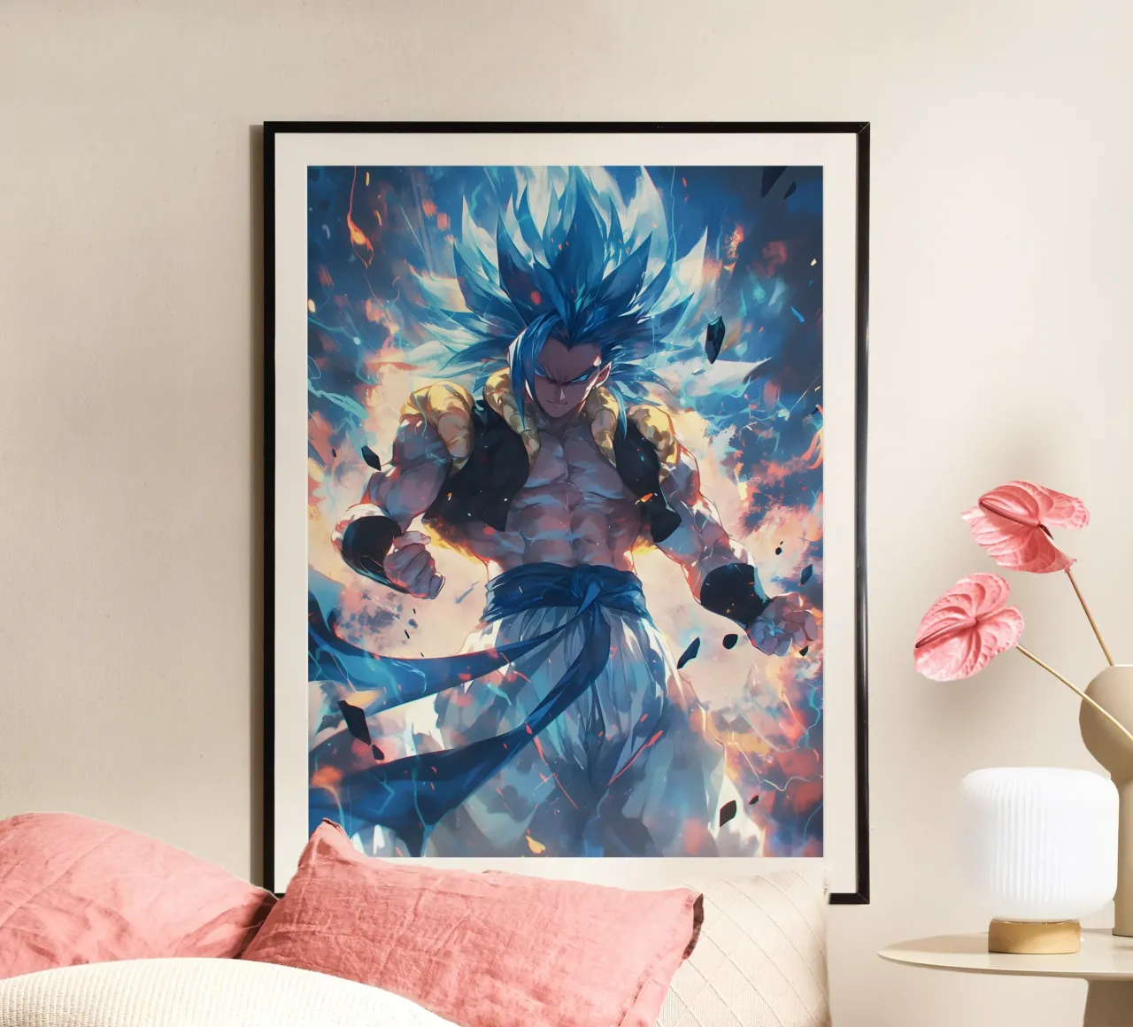 Gogeta Dragon Ball Z poster con telaio in plastica da CreativeStudio
