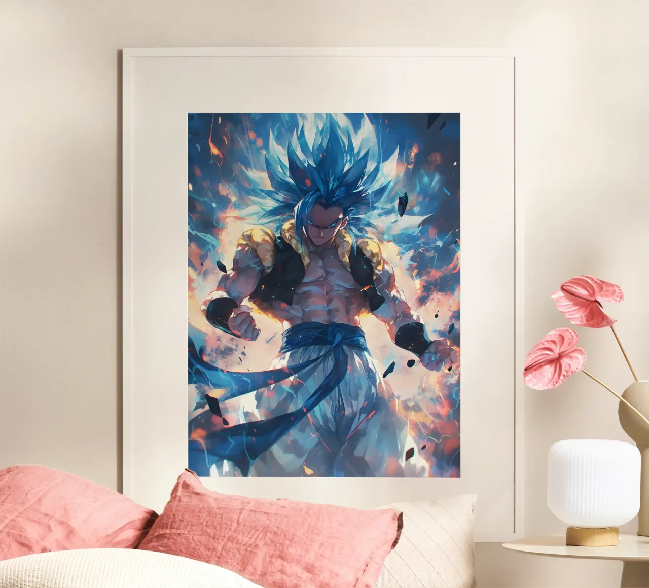 Gogeta Dragon Ball Z poster con telaio in plastica da CreativeStudio