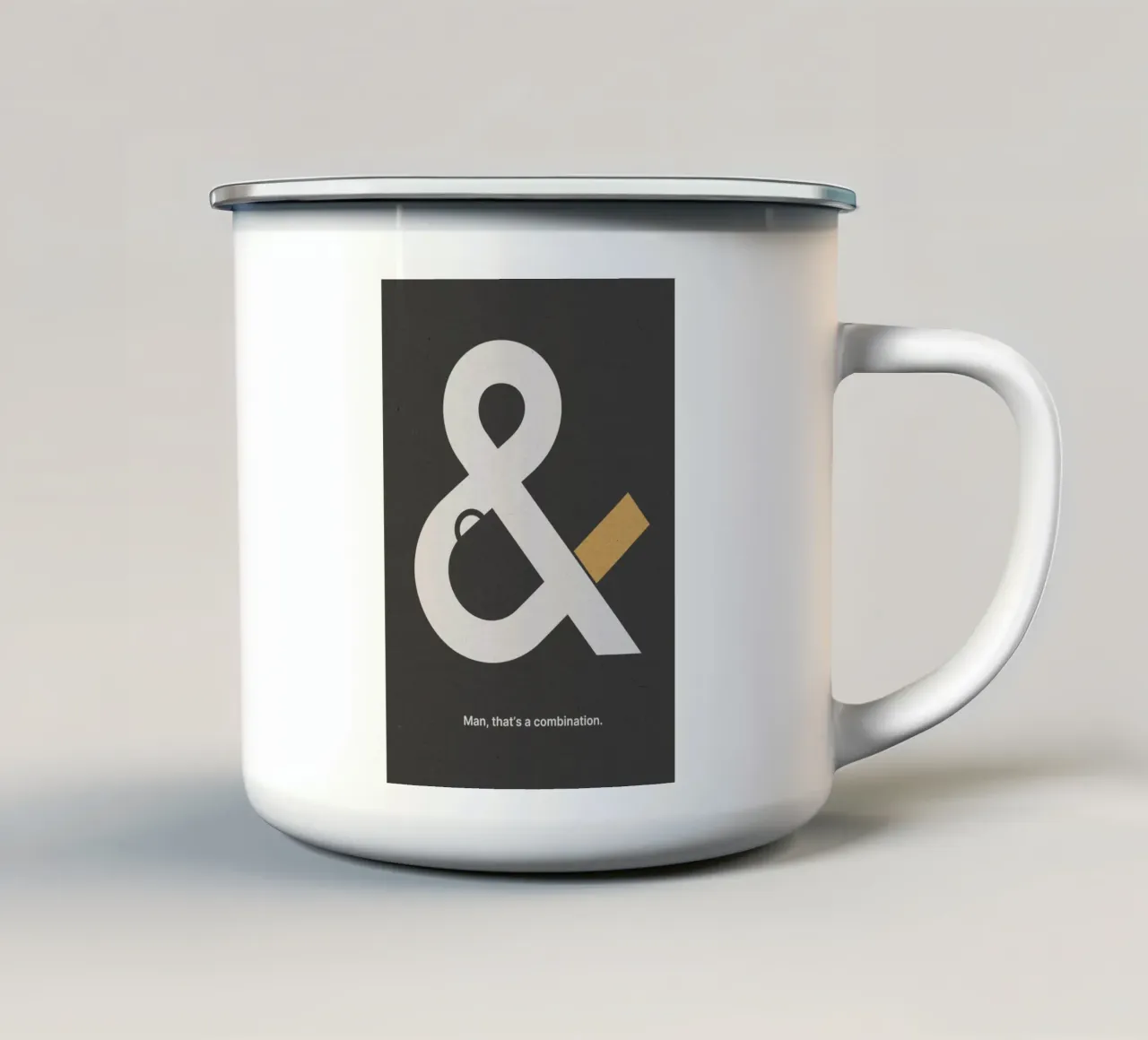 Coffee & Cigarettes tazza in smalto da nabakumov