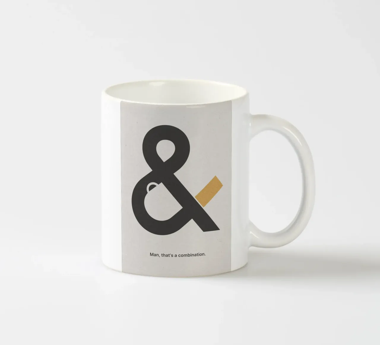 Coffee & Cigarettes Beige tazza in ceramica da nabakumov