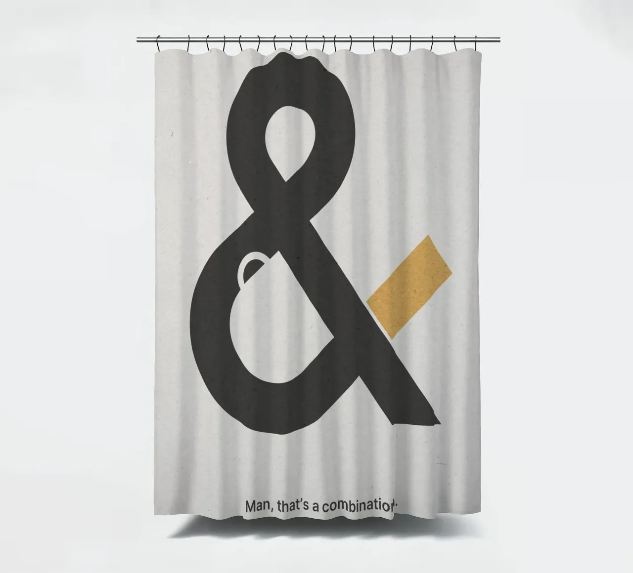 Coffee & Cigarettes Beige Duschvorhang von nabakumov
