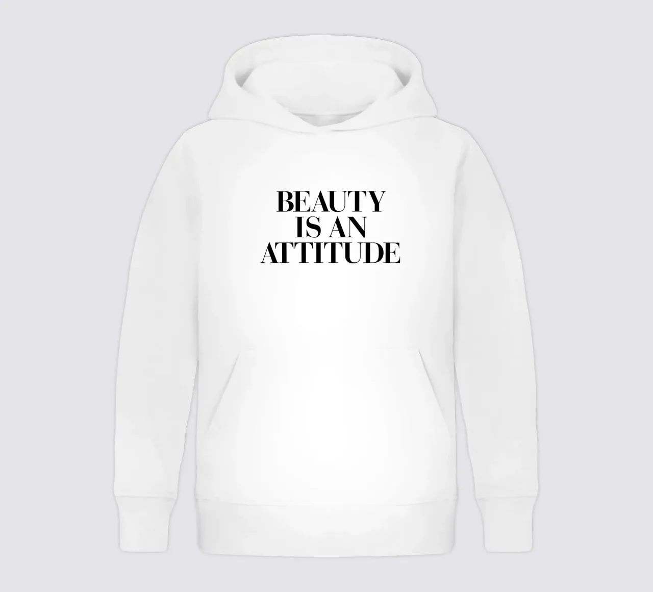 La bellezza è un atteggiamento felpa bambino con cappuccio da THE MOTIVATED TYPE