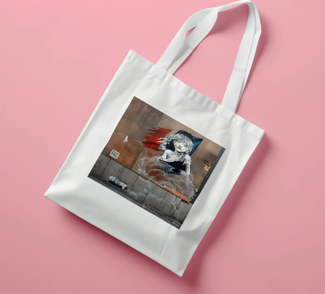 Cosetta Banksy borsa in juta da 🎁 ARTVI-SHOP