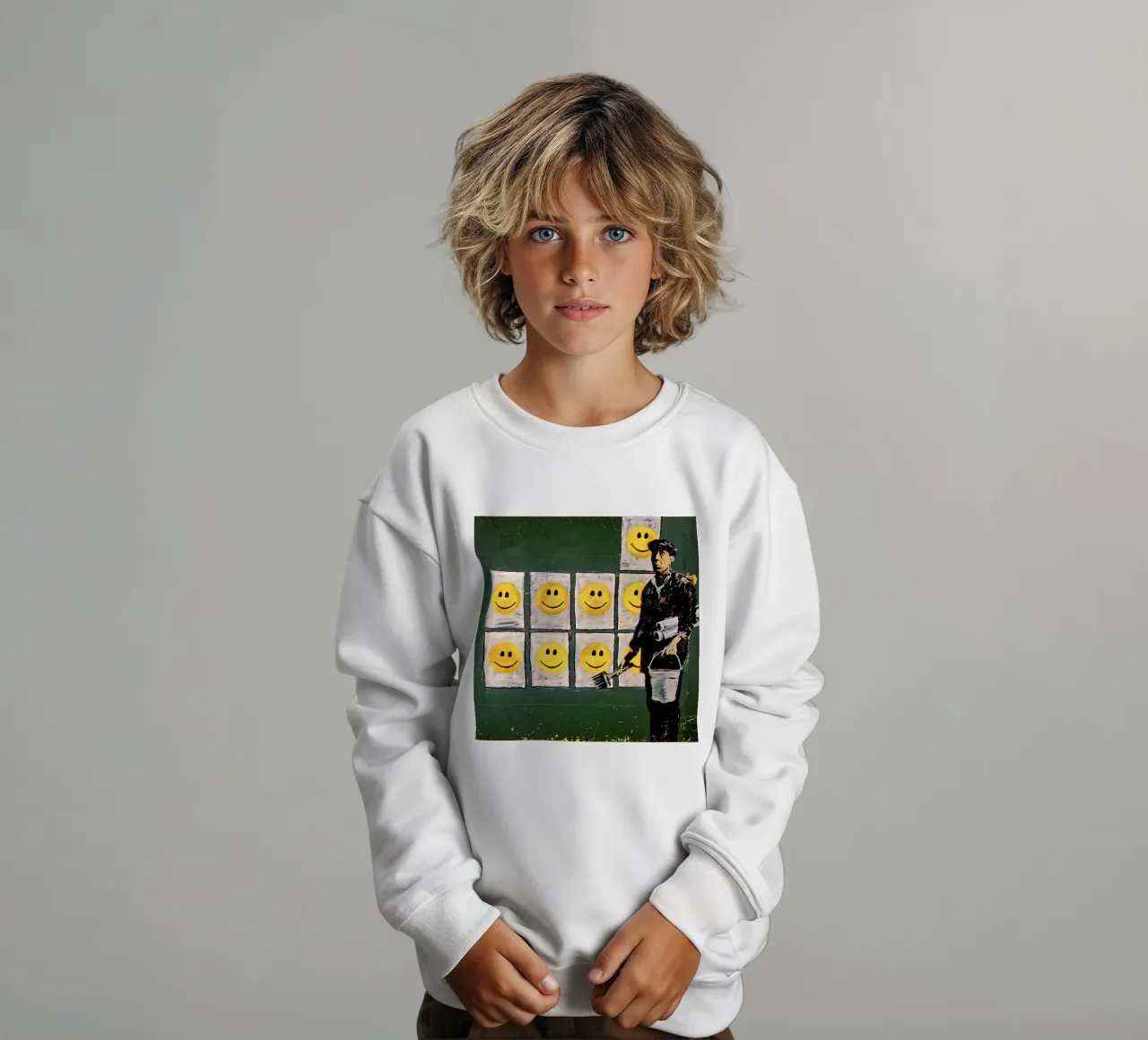 Sorriso di Banksy felpa bambino da 🎁 ARTVI-SHOP