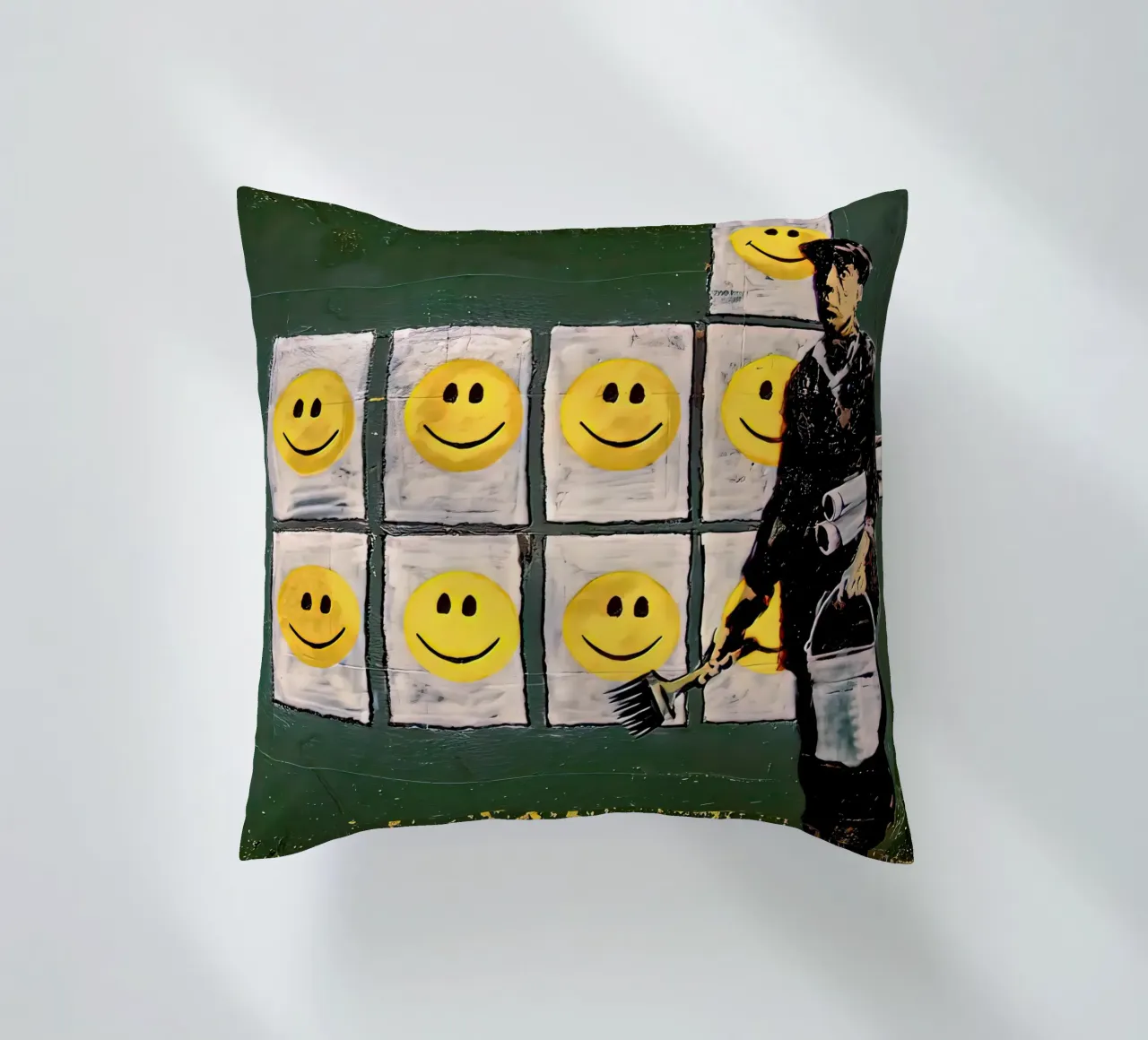 Sorriso di Banksy cuscino da 🎁 ARTVI-SHOP
