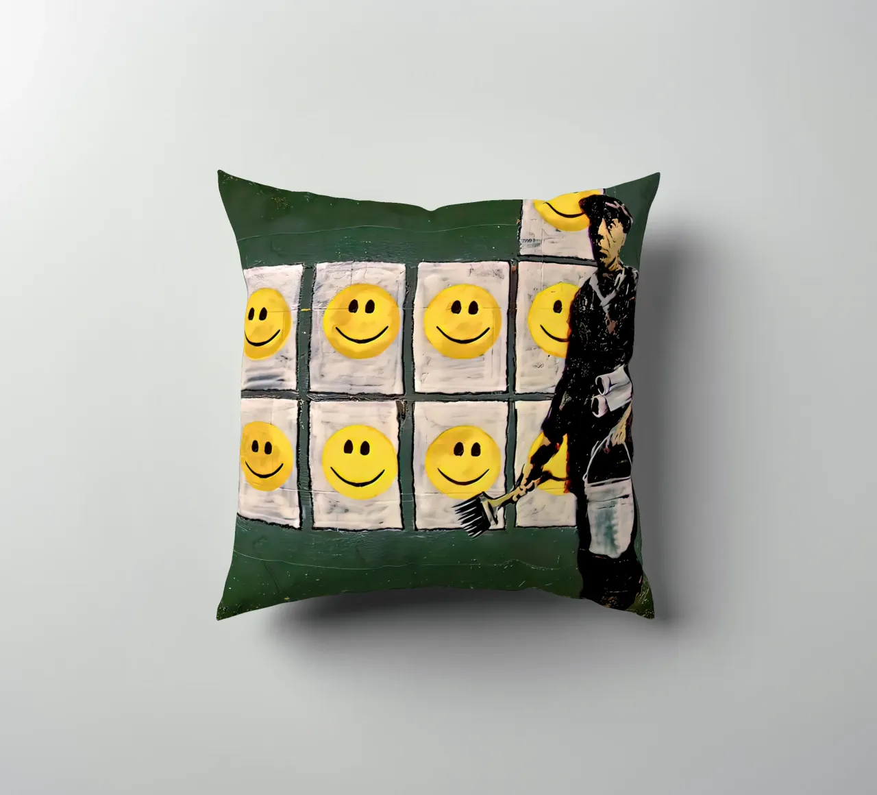 Sorriso di Banksy cuscino da 🎁 ARTVI-SHOP