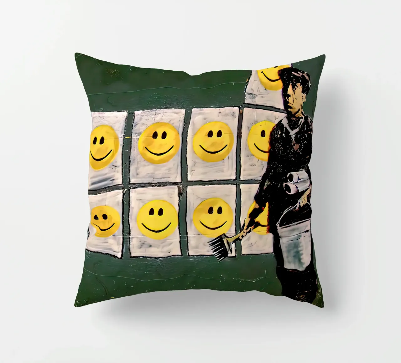 Sorriso di Banksy cuscino da 🎁 ARTVI-SHOP