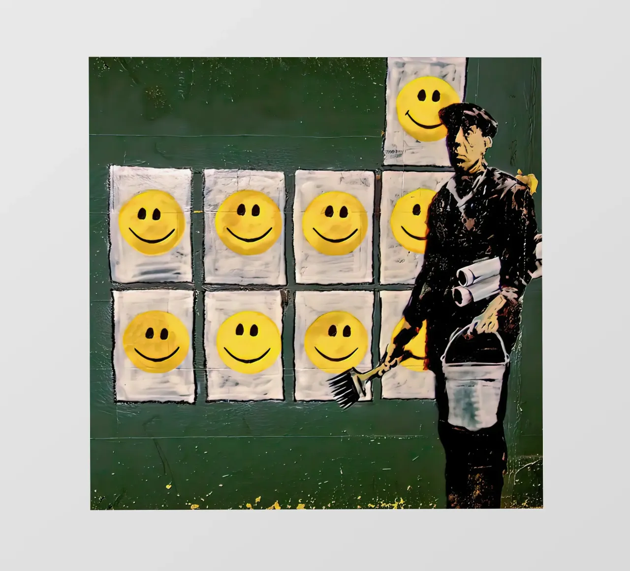 Sorriso di Banksy telo in pvc da 🎁 ARTVI-SHOP