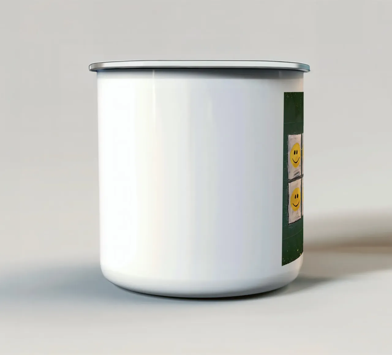 Sorriso di Banksy tazza in smalto da 🎁 ARTVI-SHOP