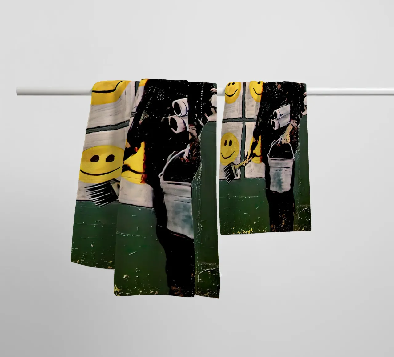 Sorriso di Banksy asciugamano da bagno da 🎁 ARTVI-SHOP