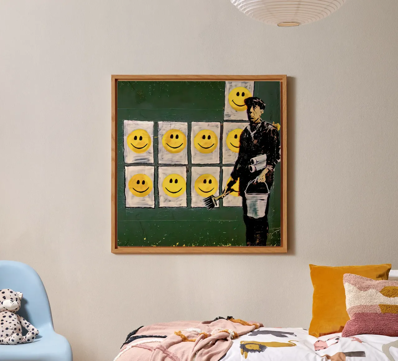 Sorriso di Banksy alluminio dibond da 🎁 ARTVI-SHOP