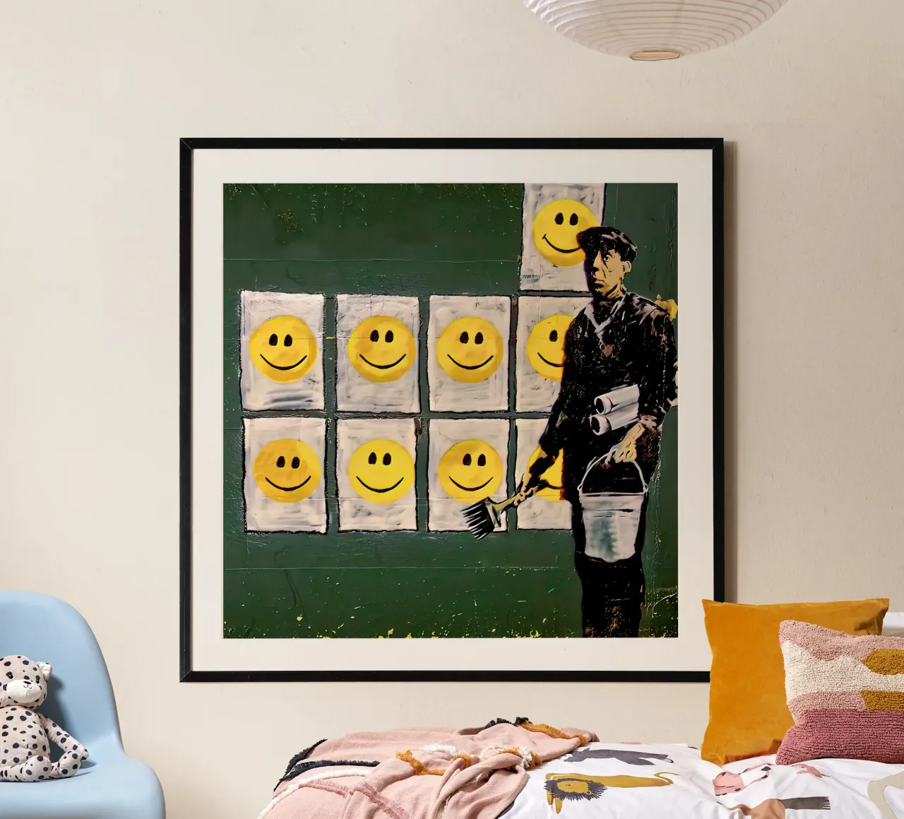 Sorriso di Banksy carta hahnemühle da 🎁 ARTVI-SHOP