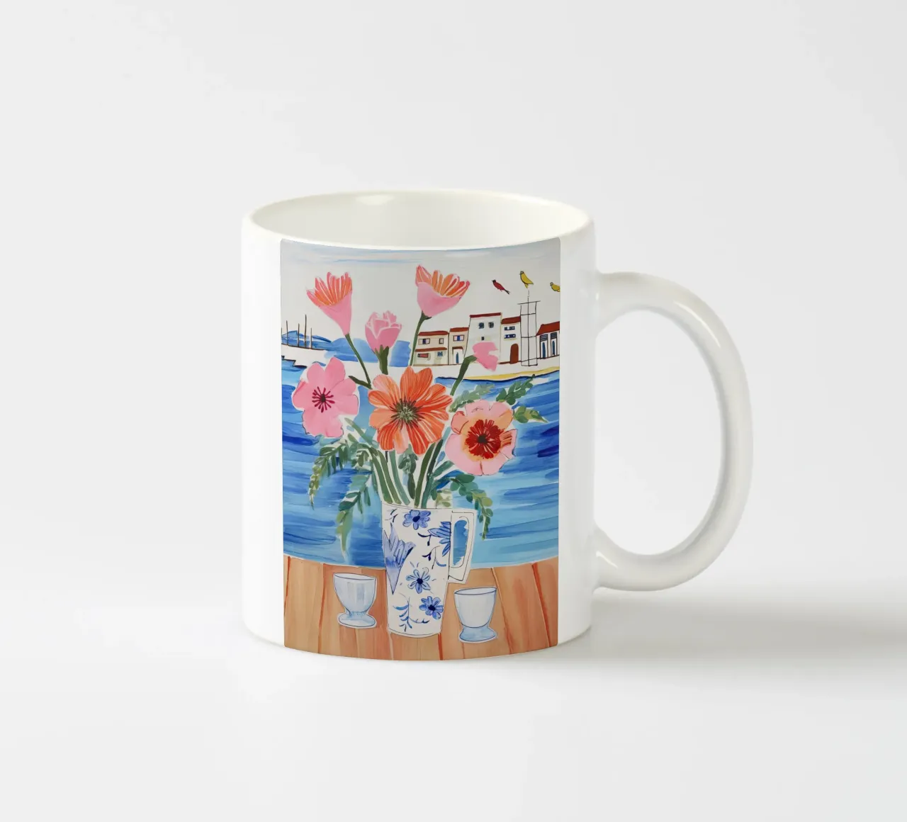 Fioritura in riva al mare tazza in ceramica da DaarbyN