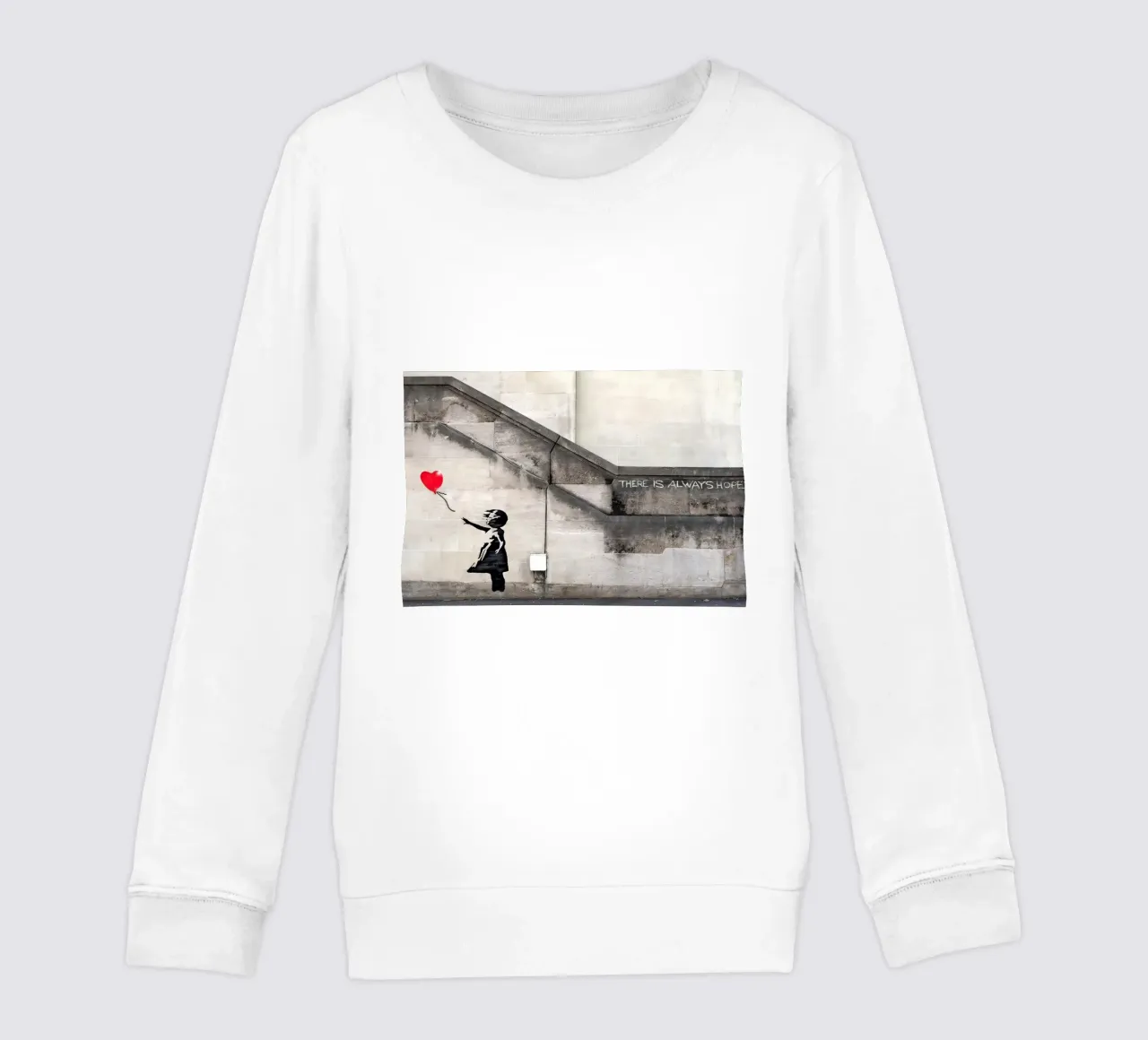 Banksy ragazza con palloncino felpa bambino da 🎁 ARTVI-SHOP