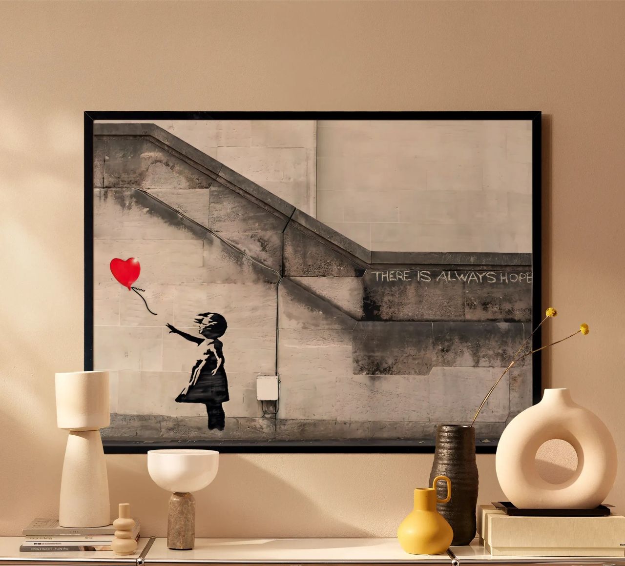 Banksy Mädchen mit Luftballon Poster von ARTVI-SHOP