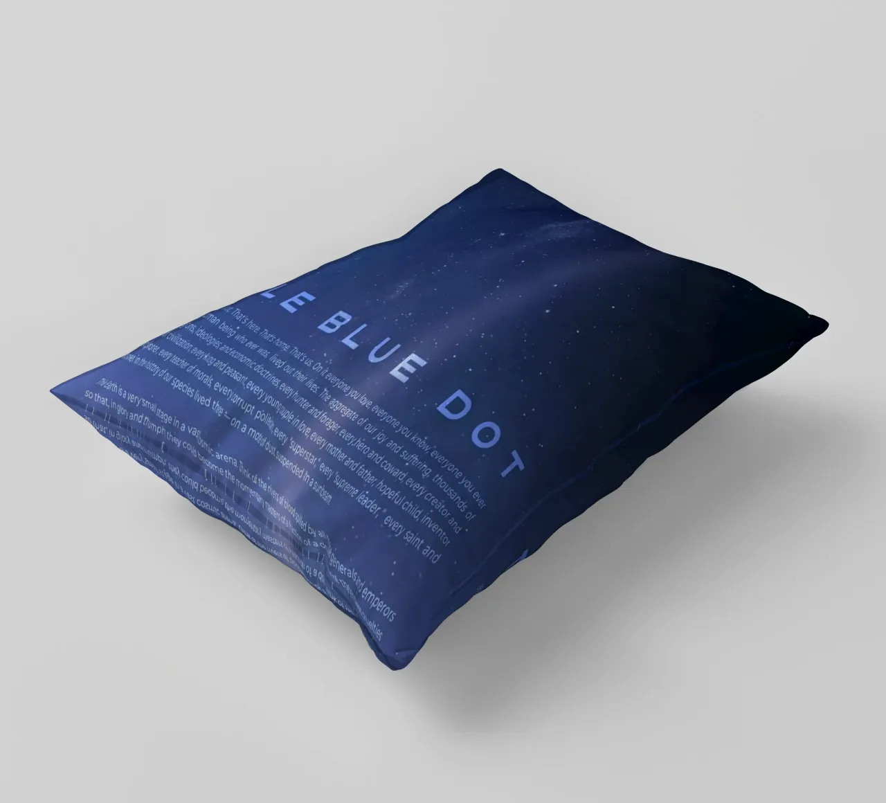 Pale Blue Dot decorative cushion by nabakumov