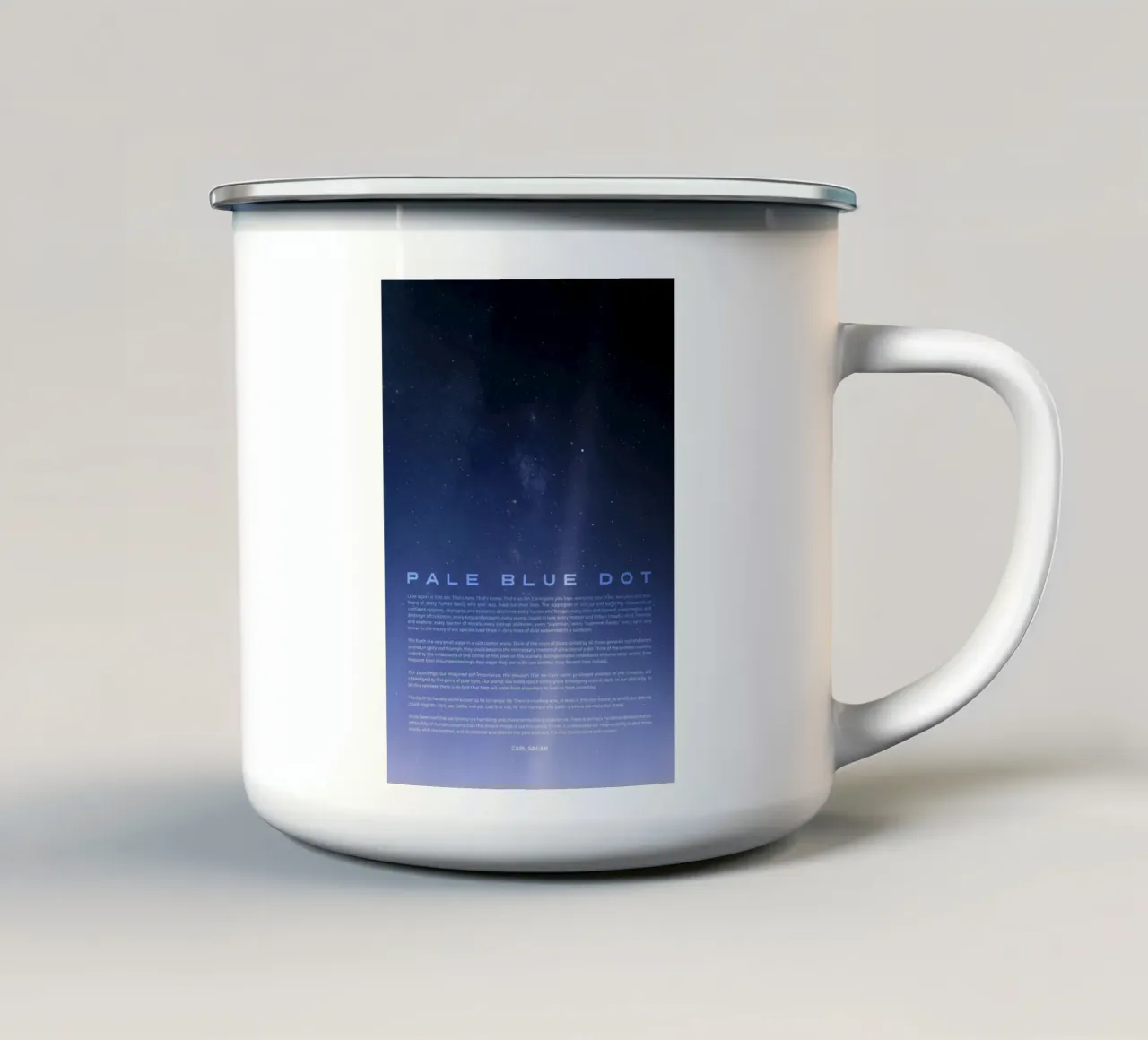 Pale Blue Dot tazza in smalto da nabakumov