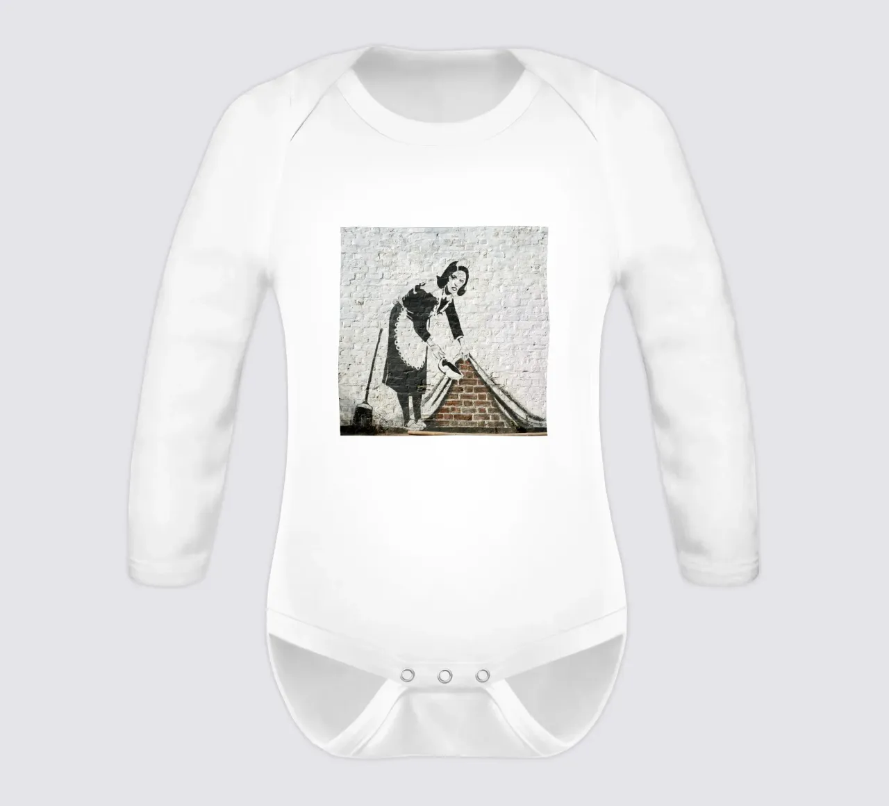 Banksy long-sleeve baby romper by 🎁 ARTVI-SHOP