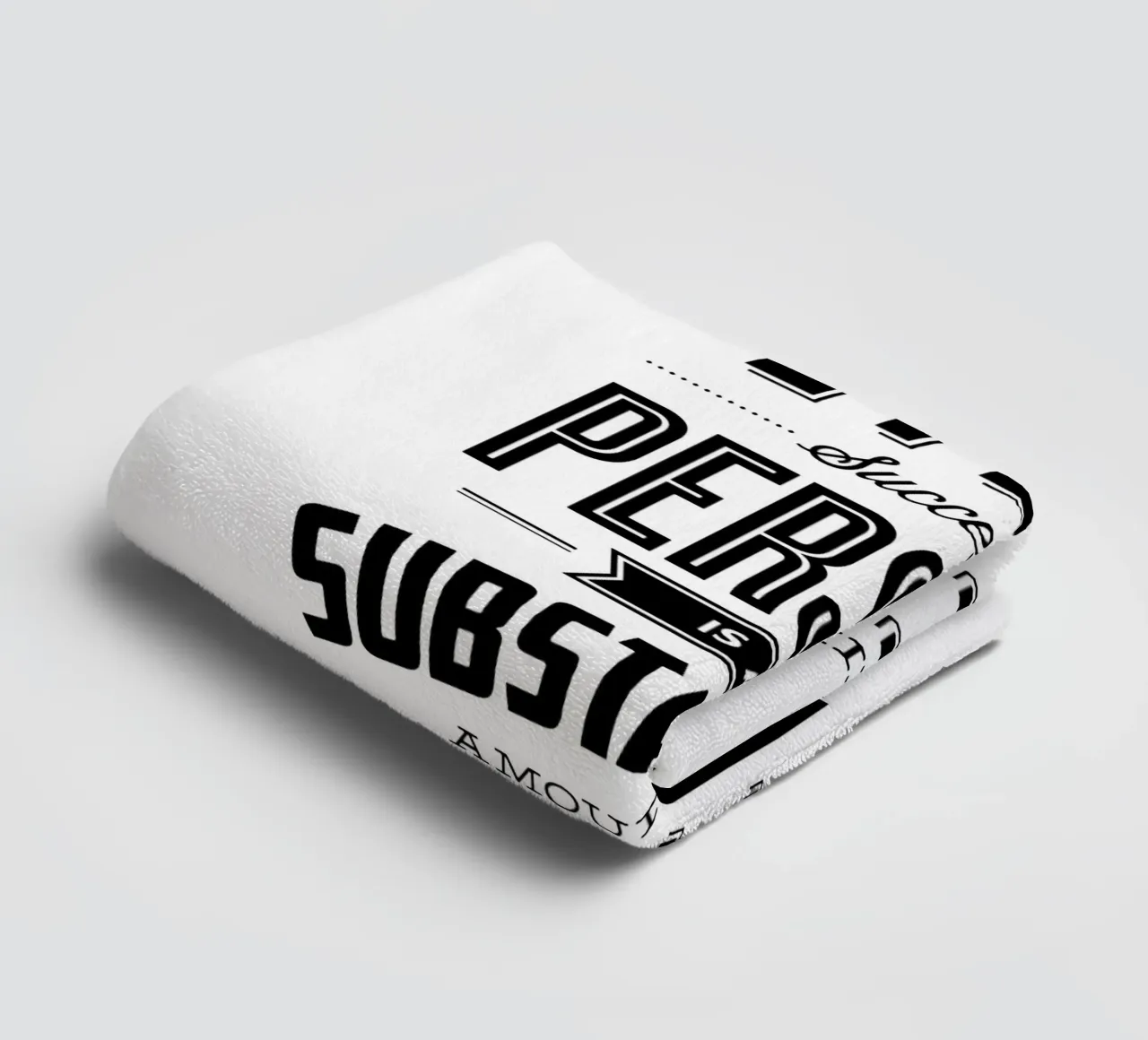 Dietro ogni persona di successo c'è un caffè Typografie Design asciugamano da bagno da THE MOTIVATED TYPE