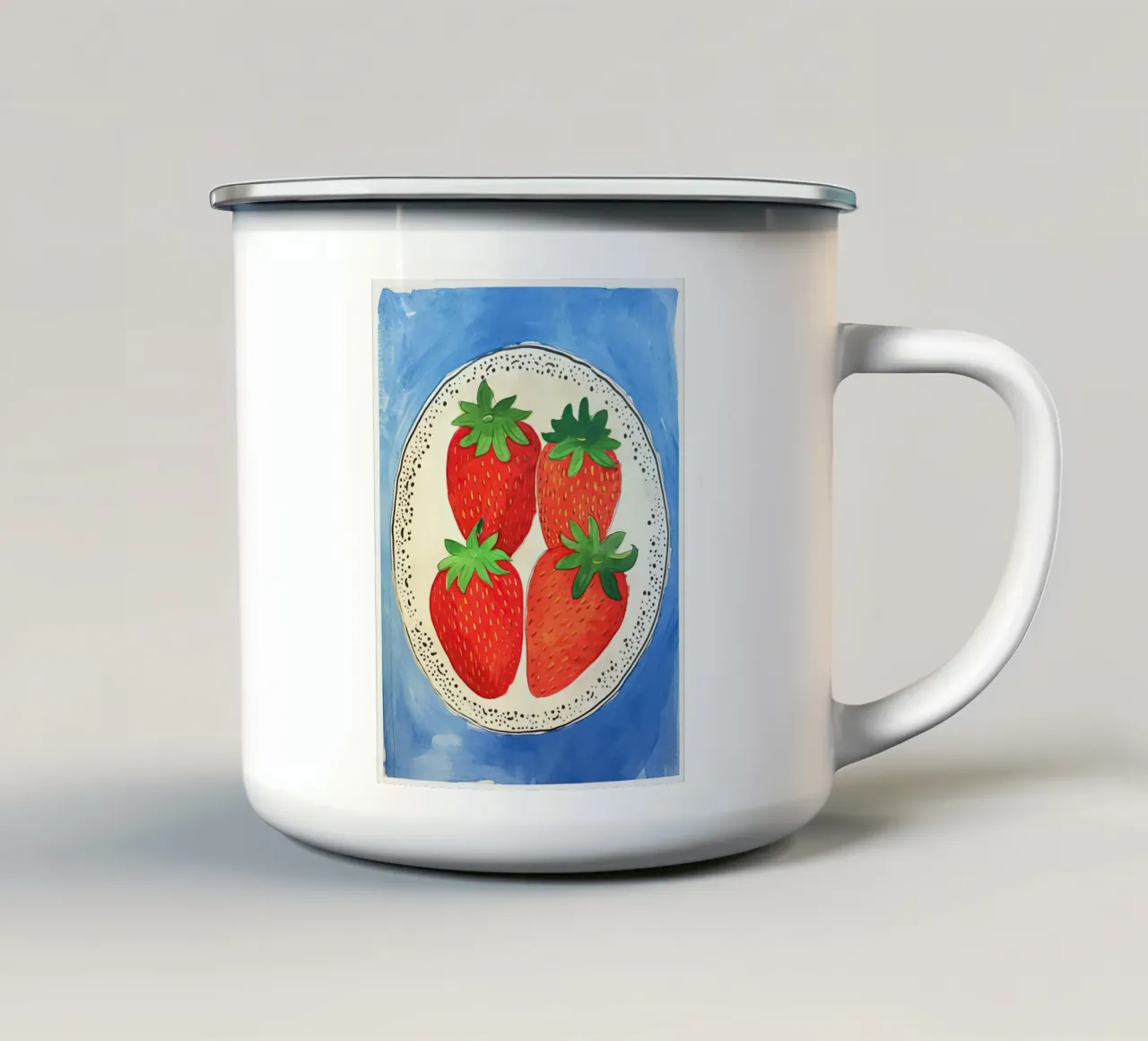 Delizia alla fragola tazza in smalto da DaarbyN