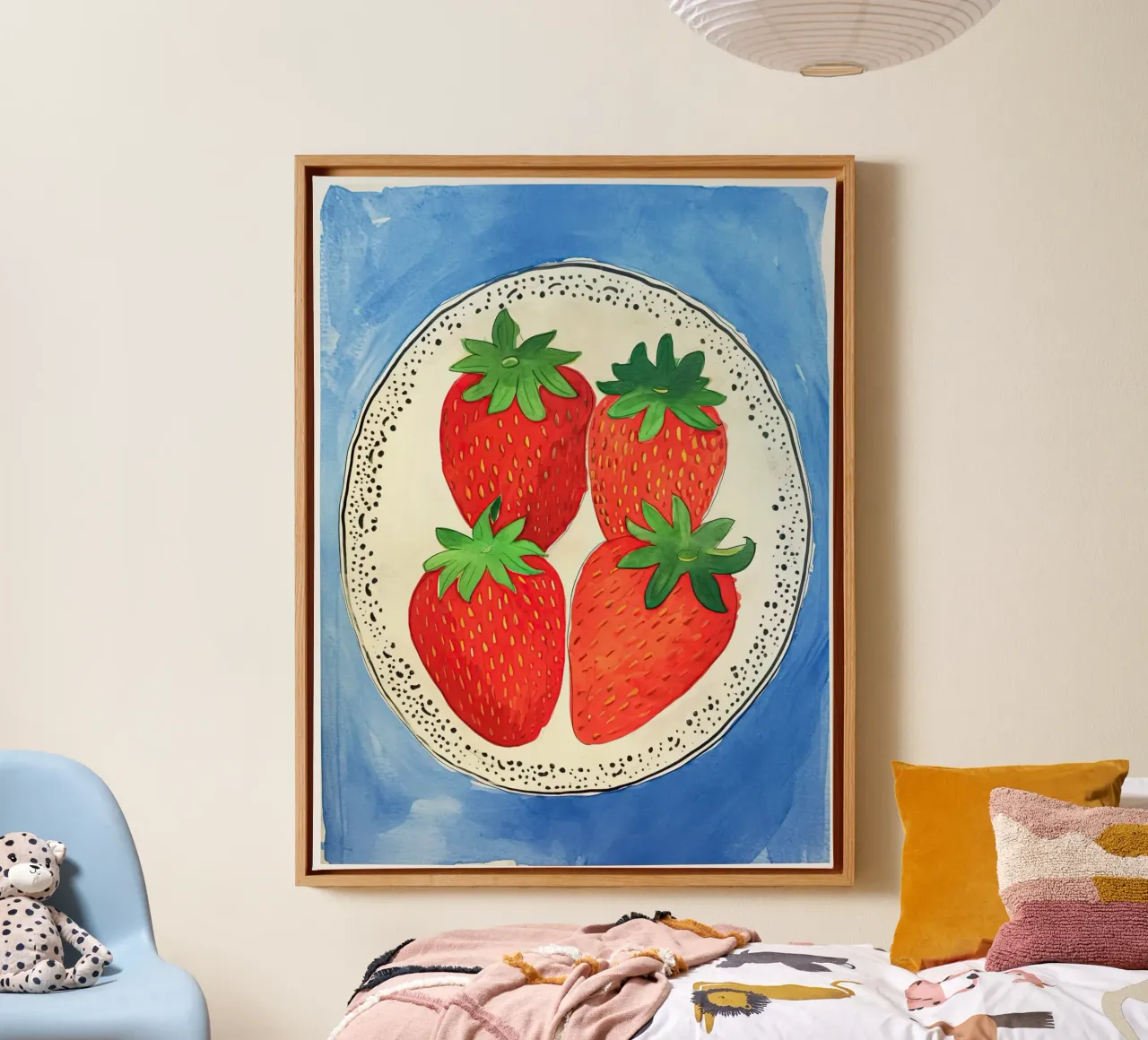 Strawberry Delight canvas with Floater frame by DaarbyN
