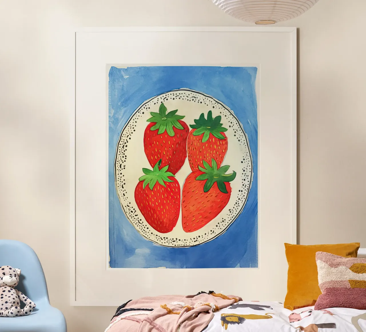 Delizia alla fragola poster con telaio in plastica da DaarbyN