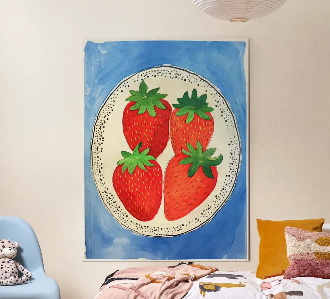Delizia alla fragola poster con telaio in plastica da DaarbyN