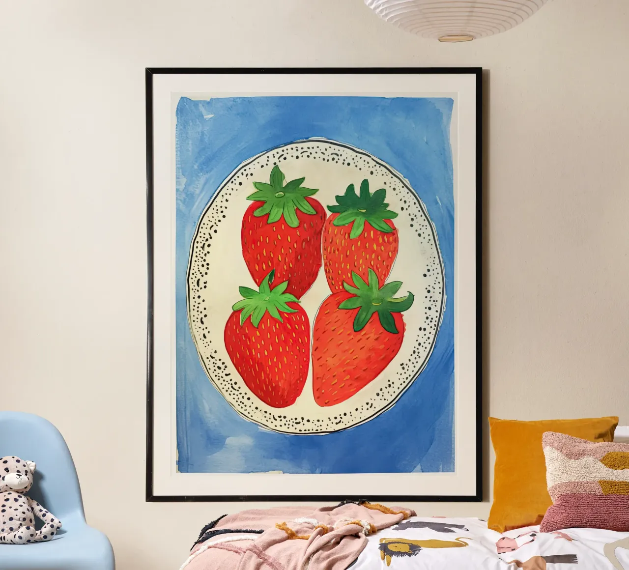 Delizia alla fragola poster con telaio in plastica da DaarbyN