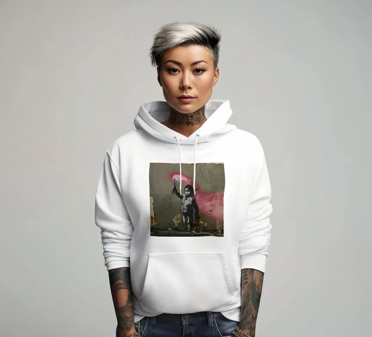 Banksy felpa con cappuccio da 🎁 ARTVI-SHOP