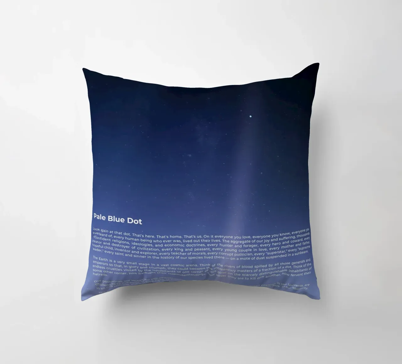 Pale Blue Dot cuscino da nabakumov
