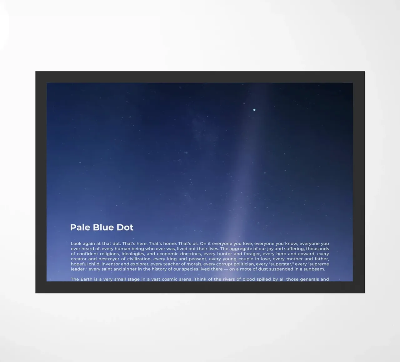 Pale Blue Dot zerbino da nabakumov