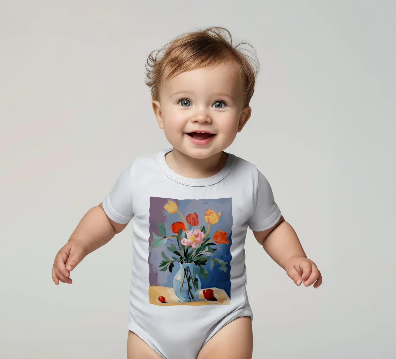Fiori freschi raccolti body neonato maniche corte da DaarbyN