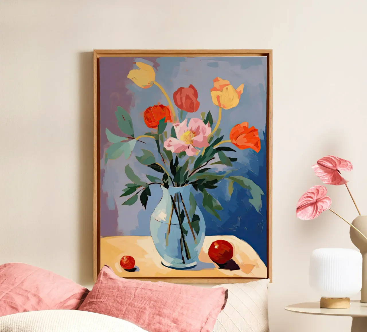 Fiori freschi raccolti tela con Cornice a cassetta da DaarbyN