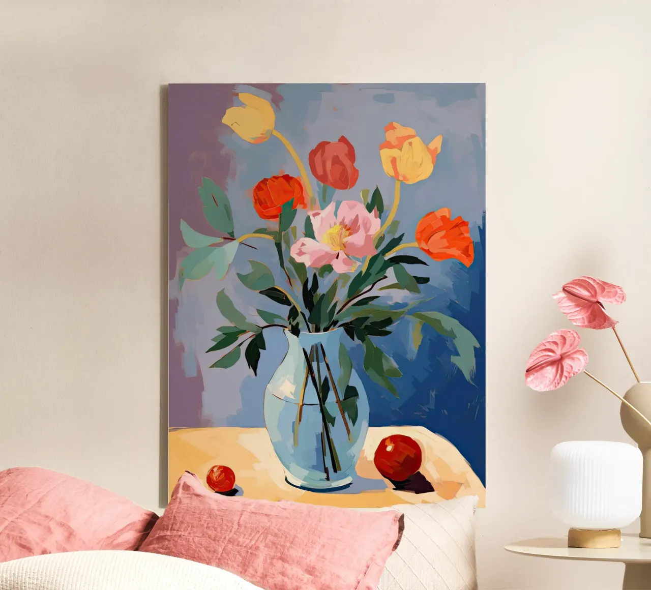 Fiori freschi raccolti tela con Cornice a cassetta da DaarbyN