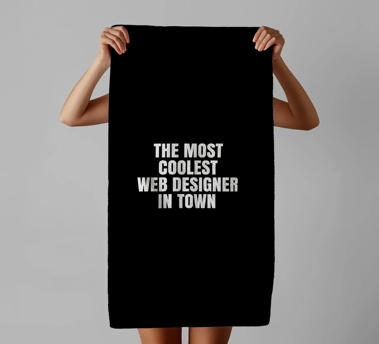 the most coolest web designer in town asciugamano da bagno da happieeagle