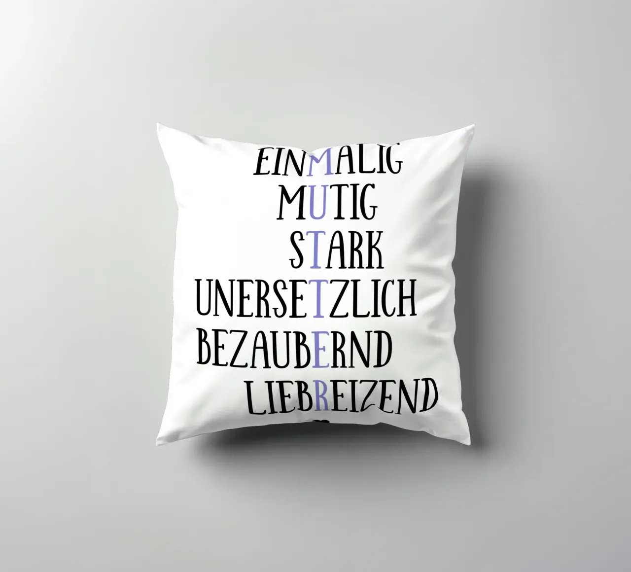 Beste Mutter decorative cushion by BAINAI QUOTES