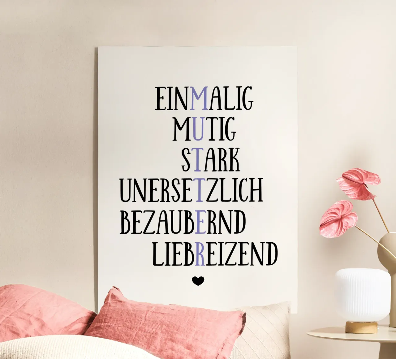 Beste Mutter acrylic glass by BAINAI QUOTES