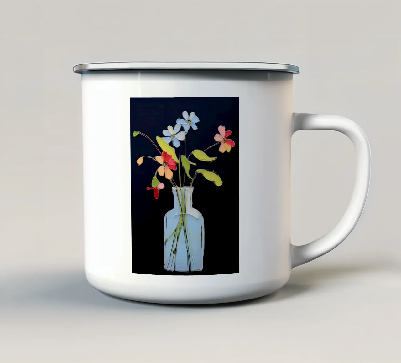 Piccoli fiori colorati tazza in smalto da DaarbyN