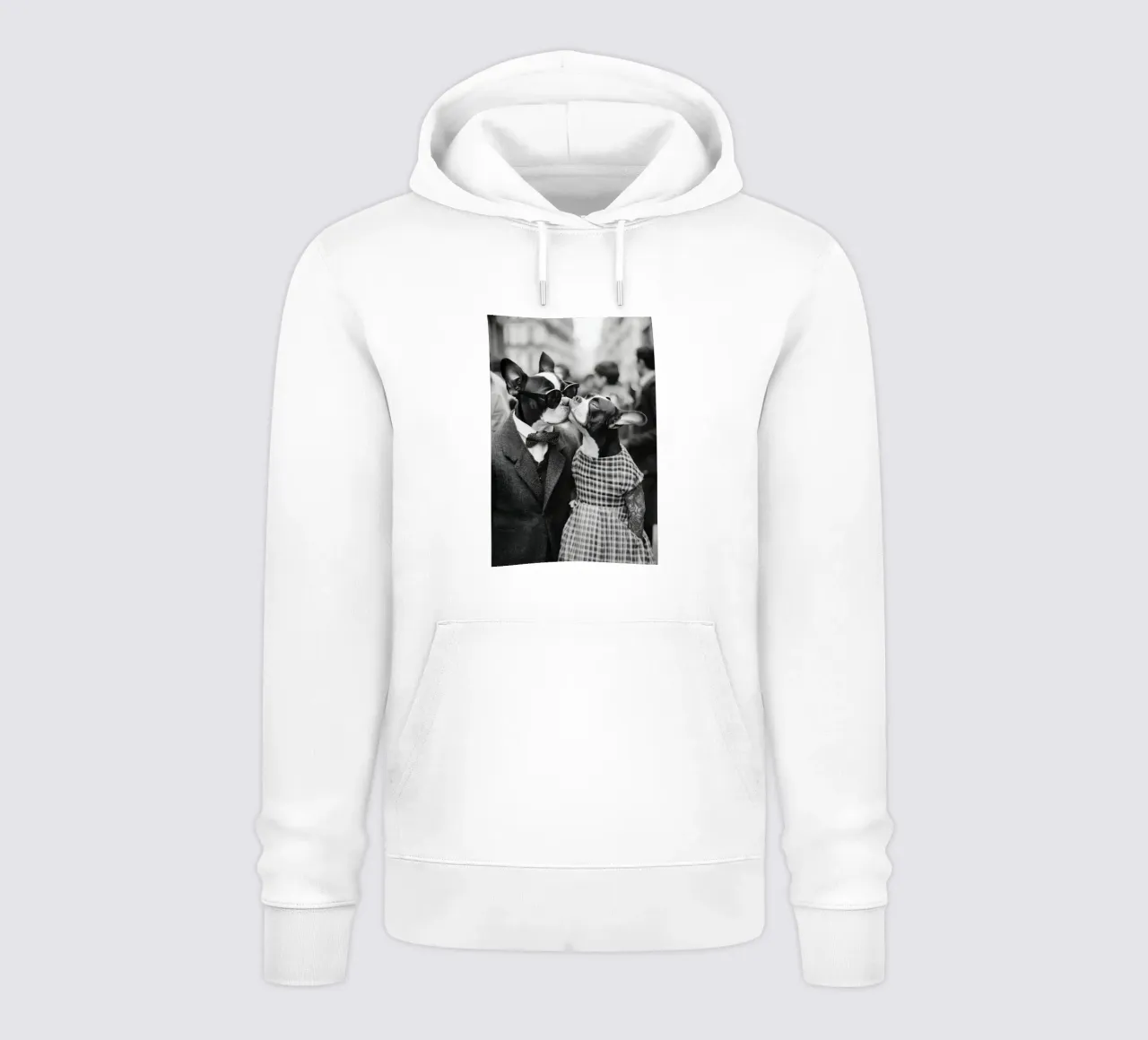 Un beso en la ciudad sudadera con capucha de Affiches Chien Originales – Dogland