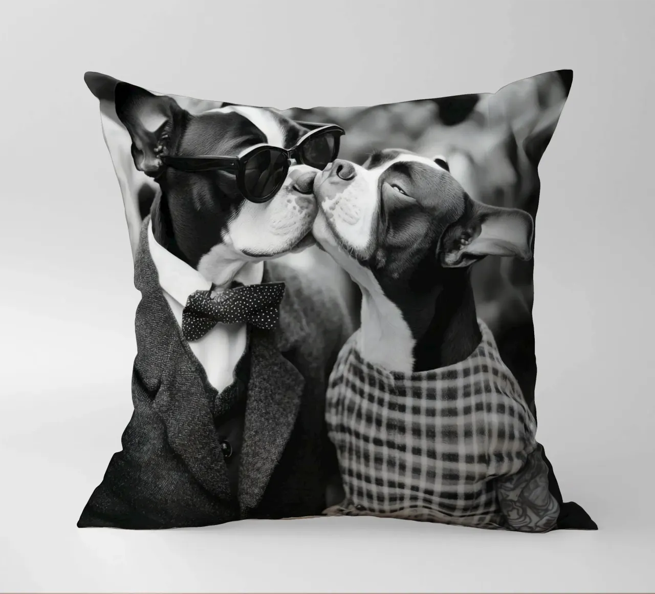 Un bacio in città cuscino da Affiches Chien Originales – Dogland