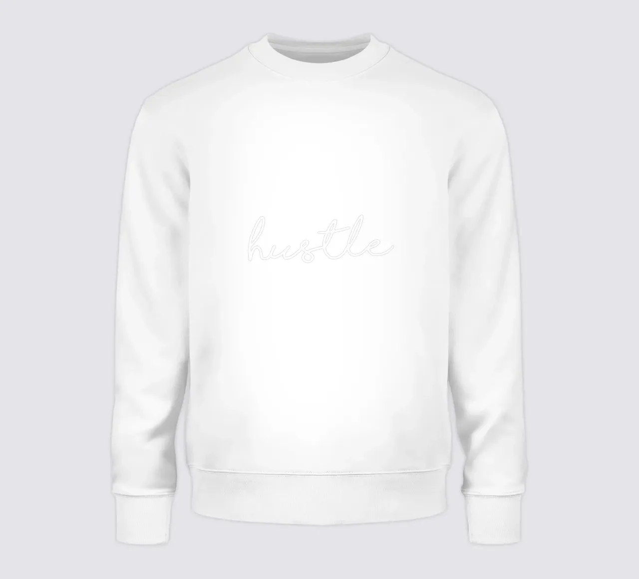 Hustle Typografie Design in Monochrome Black and White Sweatshirt von THE MOTIVATED TYPE