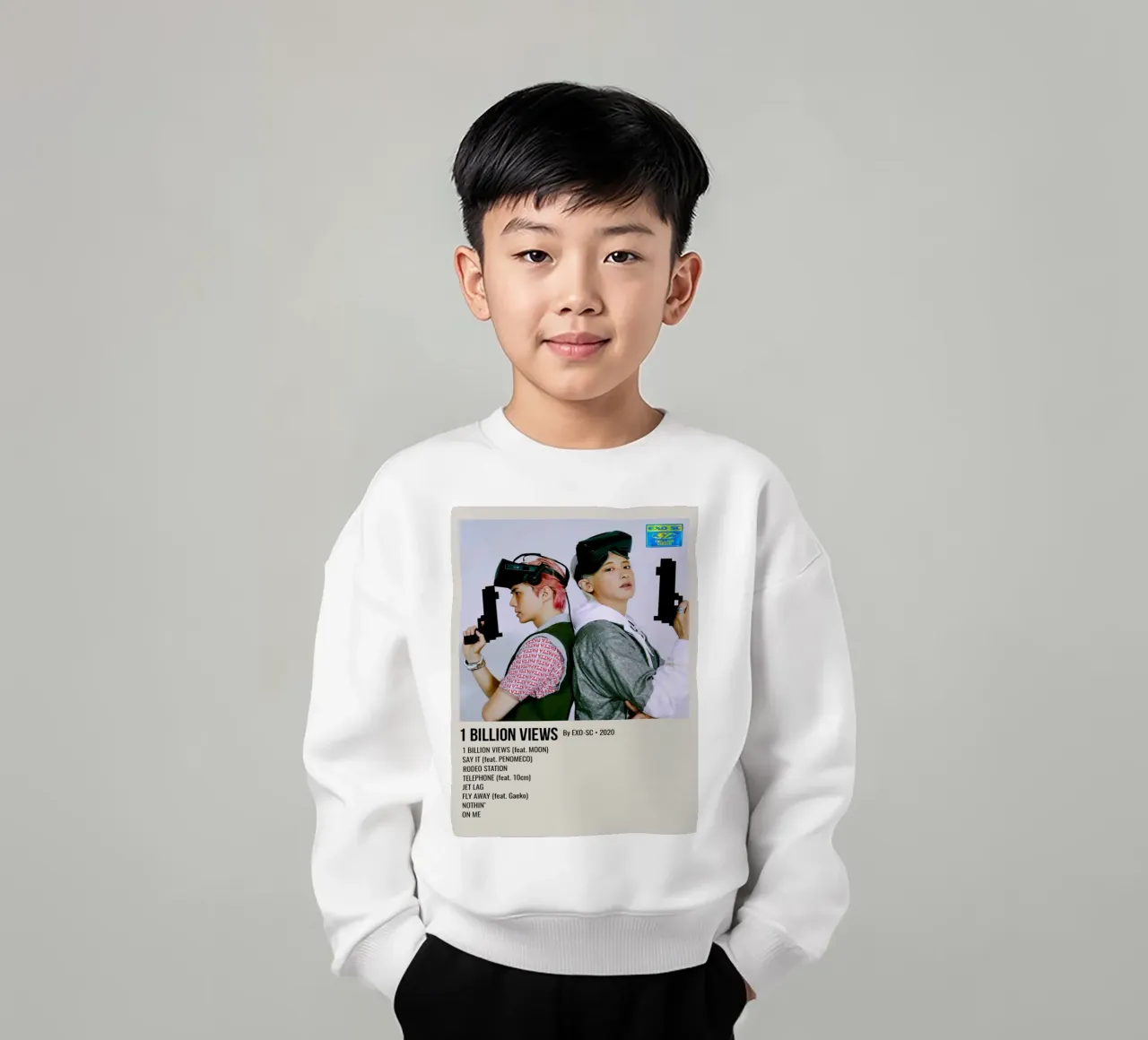 1 BILLION VIEWS By EXO-SC-2020 kinder sweatshirt van SoundStudio