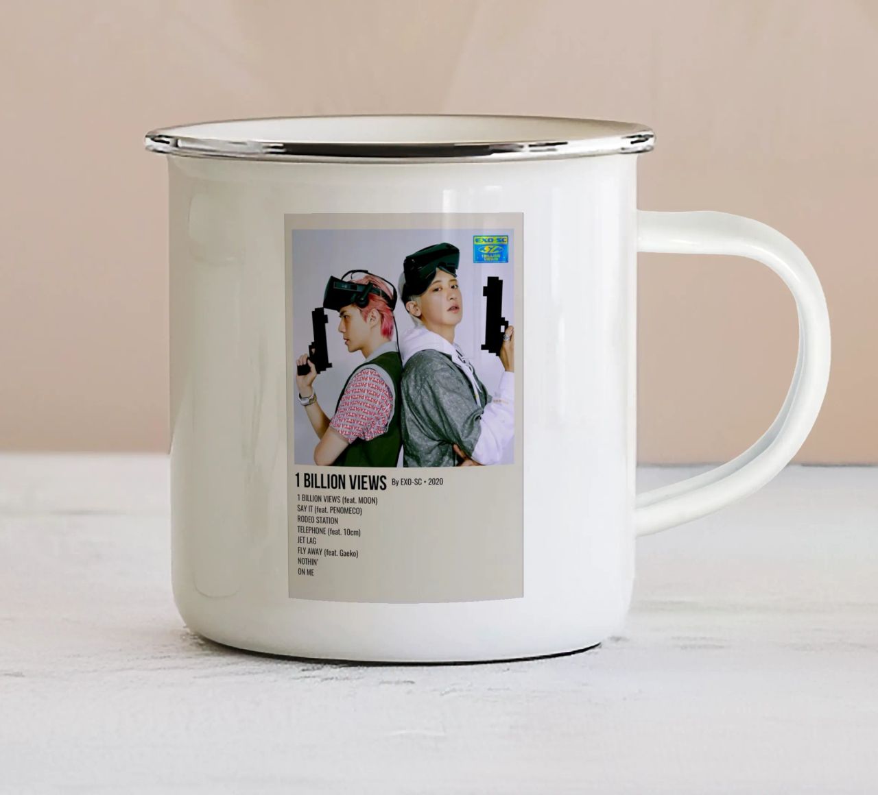 1 BILLION VIEWS By EXO-SC-2020 tazza in smalto da SoundStudio