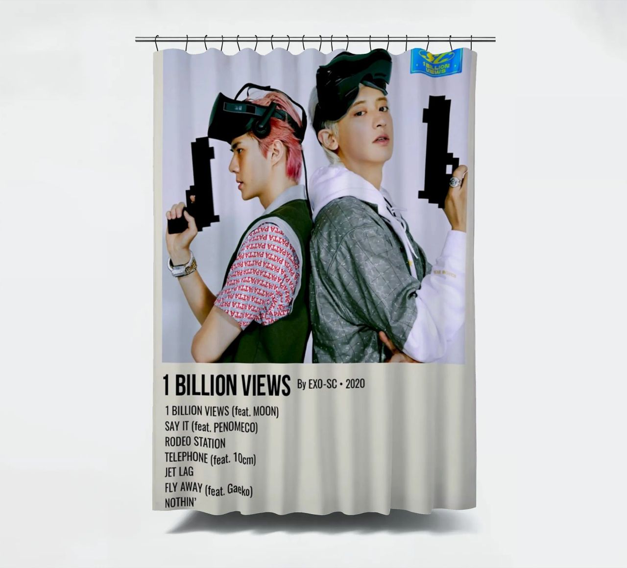 1 BILLION VIEWS By EXO-SC-2020 tenda da doccia da SoundStudio