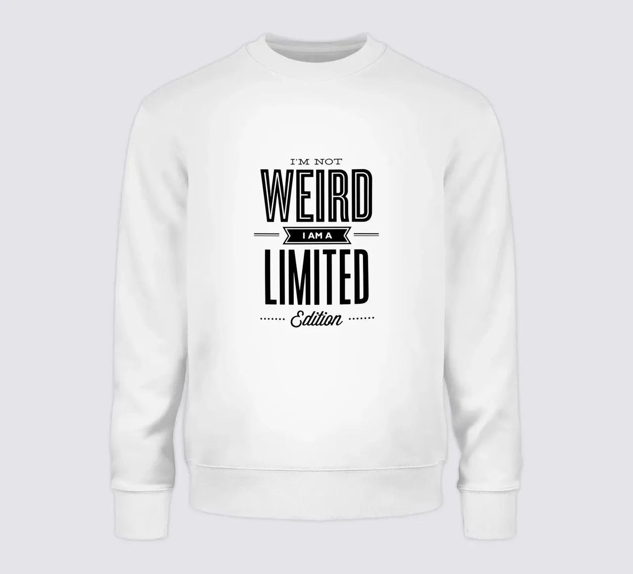 Non sono strano, sono un design tipografico in edizione limitata felpa da THE MOTIVATED TYPE